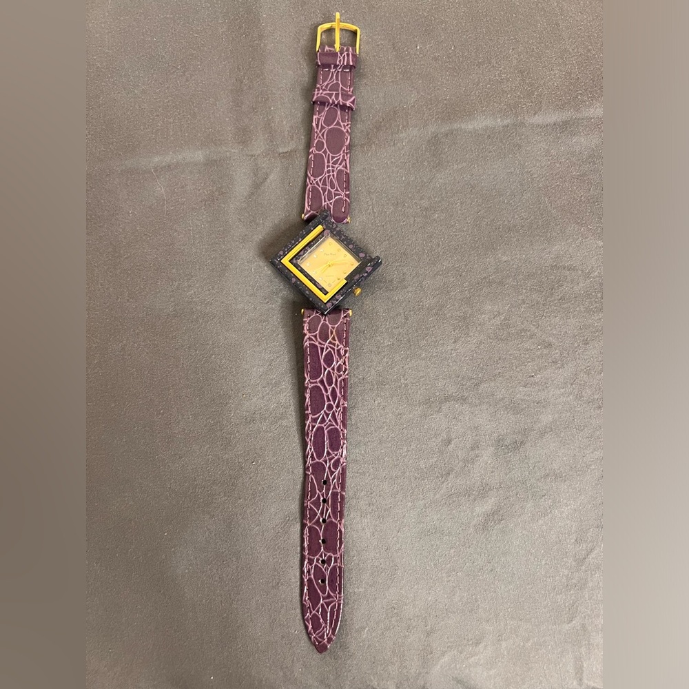 Women’s Pierre Nicol watch purple with leather band